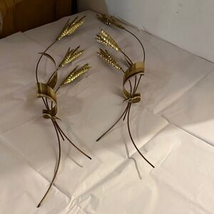 Homco Brass and Copper Wheat Sheaf Wall Art